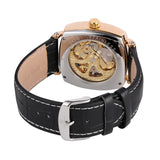 Forsining Men’s Mechanical Square Watch – Leather Strap Business Timepiece