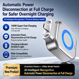 140W Fast Charging Adapter – Intelligent Auto Power-Off Hub with Overcharge Protection