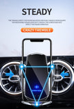 15W Fast Charging Wireless Car Phone Holder with Automatic Clamping & Adjustable Navigation Mount