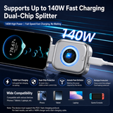 140W Fast Charging Adapter – Intelligent Auto Power-Off Hub with Overcharge Protection