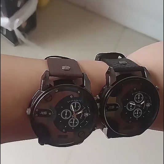 Men's Dual Time Zone Military Watch