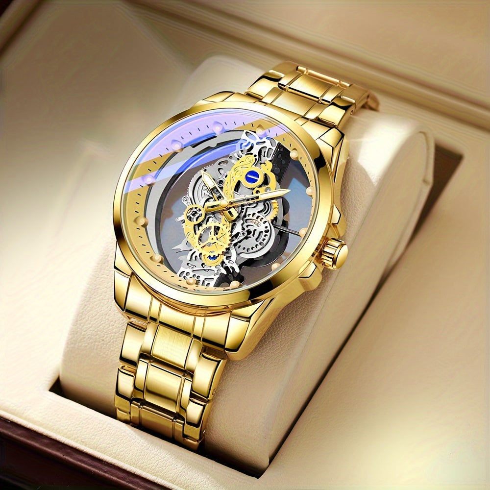 TPW Elegant Mens Quartz Watch With Durable Steel Strap Perfect For Everyday Wear  Memorable Gift