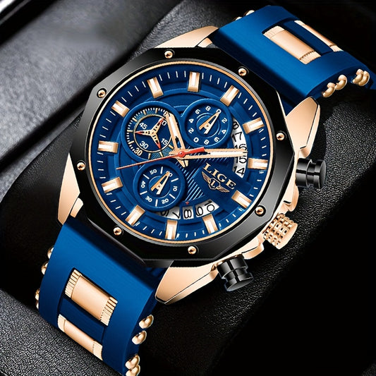 2024 Premium Classic Mens Watch Chronograph Calendar Luminous Quartzwatch Outdoor Casual Waterproof Sports Watches Suitable For Giving To Students Or Men