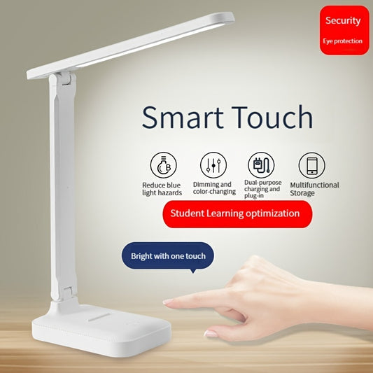 Dimmable Desk Lamps 3level Touch Dimming Eye Protection LED Table Lamp Night Light USB Plug in Lamps For Study