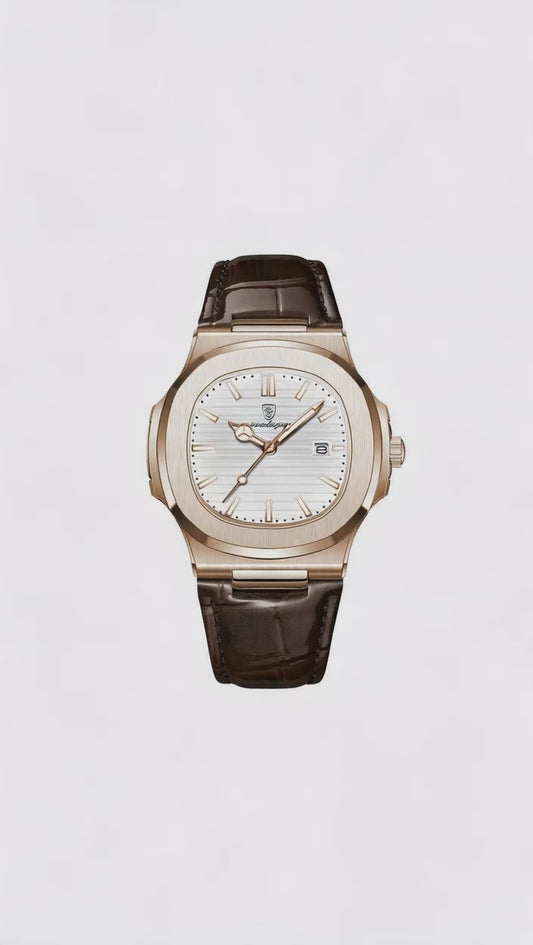Men’s Ultra-Thin Quartz Watch, Luminous Design