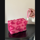 Plush Large-Capacity Makeup Bag – Cute Travel Cosmetic Organizer