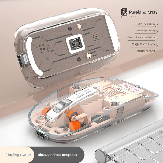 Wireless Bluetooth Transparent Mouse for Laptops