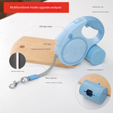 Retractable Two-Color Dog Leash – Stylish & Durable