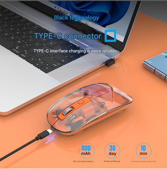 Wireless Bluetooth Optical Mouse - T7, Silent, Ergonomic