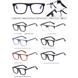 Women's TR90 Square Frame Anti-Blue Light Glasses – Myopia-Ready Optical Eyewear