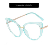 Classic Cat Eye Anti-Blue Light Glasses for Women – TR90 Retro Flat Frame