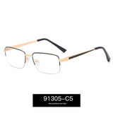 Men’s Half-Frame Blue Light Blocking Glasses – Business Style Myopia Eyewear