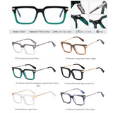 Men’s Retro Full Frame Blue Light Blocking Glasses – Metal Eyewear With Myopia-Ready