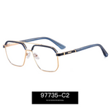 Men’s Square Anti-Blue Light Glasses – Business Style Full Frame Eyewear