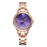 Sinobi Fashion Women's Quartz Watch – Diamond Detail, Stainless Steel Strap