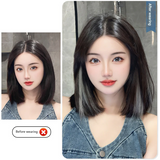 Invisible One-Piece Dyed Wig – Long Straight Realistic Hair Extension for Women - 55cm long