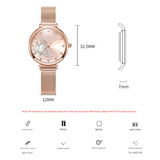 SK Women’s Quartz Watch – 3D Butterfly Dial, Stainless Steel Strap, Waterproof Wristwatch