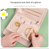 Anti-Oxidation Jewelry Travel Organizer Book – Velvet Clutch Case with 5 Pouch Pages