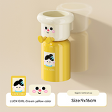 Magnetic Toothbrush Holder with Mouthwash Cup – Double-Layer Design