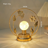Gold Night Light Decor – Modern Iron Table Lamp for Bedroom or Gift Giving