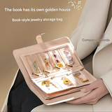Anti-Oxidation Jewelry Travel Organizer Book – Velvet Clutch Case with 5 Pouch Pages