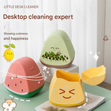 Mini Flip-Top Desktop Trash Can – Cute Plastic Wastebasket with Lid