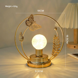 Gold Night Light Decor – Modern Iron Table Lamp for Bedroom or Gift Giving