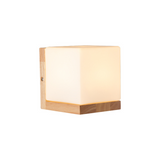 Modern Wood & Glass Wall Lamp – LED Bedroom & Aisle Light for Home Decor