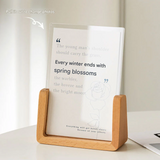 Modern Solid Wood U-Shaped Photo Frame – Acrylic Display, Handmade Desk Decor