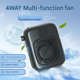 Portable Waist Clip Fan & Power Bank – USB Rechargeable
