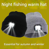 LED Beanie Hat – Rechargeable Knit Travel Hat with Light, Windproof & Warm