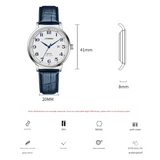 Sinobi Men's Quartz Business Watch – Basic Pattern Dial, Leather Strap