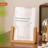 Modern Solid Wood U-Shaped Photo Frame – Acrylic Display, Handmade Desk Decor