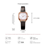 Sinobi Women’s Square Quartz Watch – Square Dial, Leather Strap, Waterproof