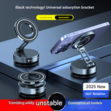 3-Axis Magnetic Car Phone Holder – Foldable Dashboard Mount with Suction Base