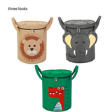 2-in-1 Felt Toy Storage Basket – Animal Design Organizer for Kids’ Room & Playroom