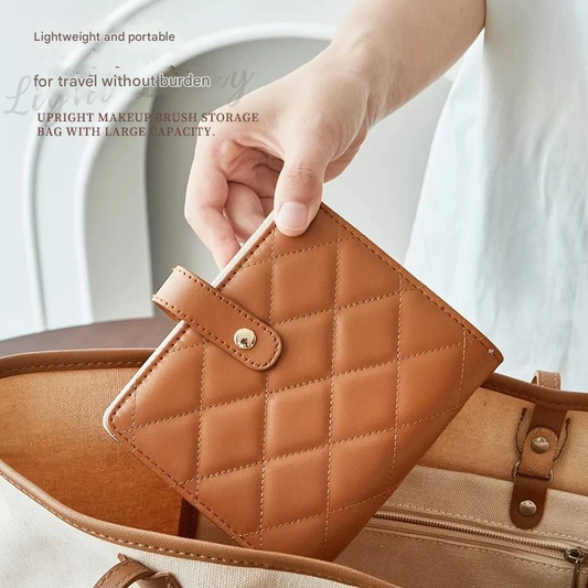 Velvet Jewelry Storage Book with Zipper – Small Clutch Style with Inner Pouch Pages