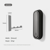 Foldable Zinc Alloy Wall Hook – Modern Electroplated Clothes & Bag Hook