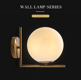 Modern Glass Globe Wall Lamp – European Style Iron Light for Bedroom & Aisle Decor