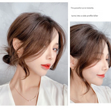 Clip-In Curtain Bangs (Pack of 3) – Synthetic Hairpieces with Middle Part & Soft Curls