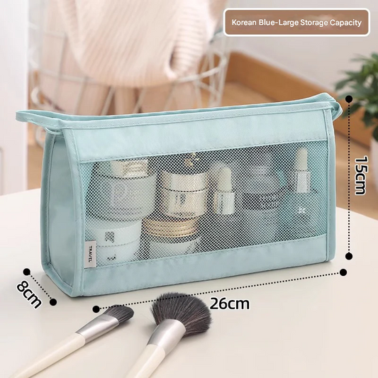 Portable Toiletry Bag – Travel Cosmetic Organizer with Compact, Durable Oxford Cloth