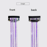 Classic Tinsel Hair Extensions – Long Sparkly PET Strands, 50cm Glitter Highlights (Set of 2)