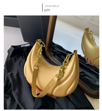 Pressed Shell Armpit Bag – Small Chain Shoulder Bag for Women, Casual Pillow Style