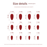 Burgundy Press-On Nails with Bow Detail, Medium Stiletto Acrylic Glue-On Set