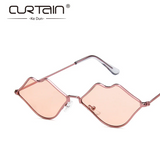 Women's Lip-Shaped Sunglasses – Trendy Metal UV400 Full Frame Eyewear