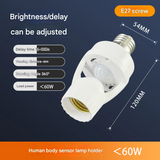 Smart Motion Sensor Light Socket – E27 Infrared Induction with Light Control