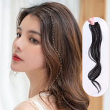 Clip-In Curtain Bangs (Pack of 3) – Synthetic Hairpieces with Middle Part & Soft Curls