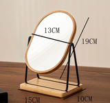 Rotatable Bamboo Makeup Mirror- Dressing Mirror