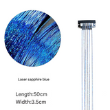 Classic Tinsel Hair Extensions – Long Sparkly PET Strands, 50cm Glitter Highlights (Set of 2)