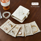 Velvet Jewelry Storage Book with Zipper – Small Clutch Style with Inner Pouch Pages